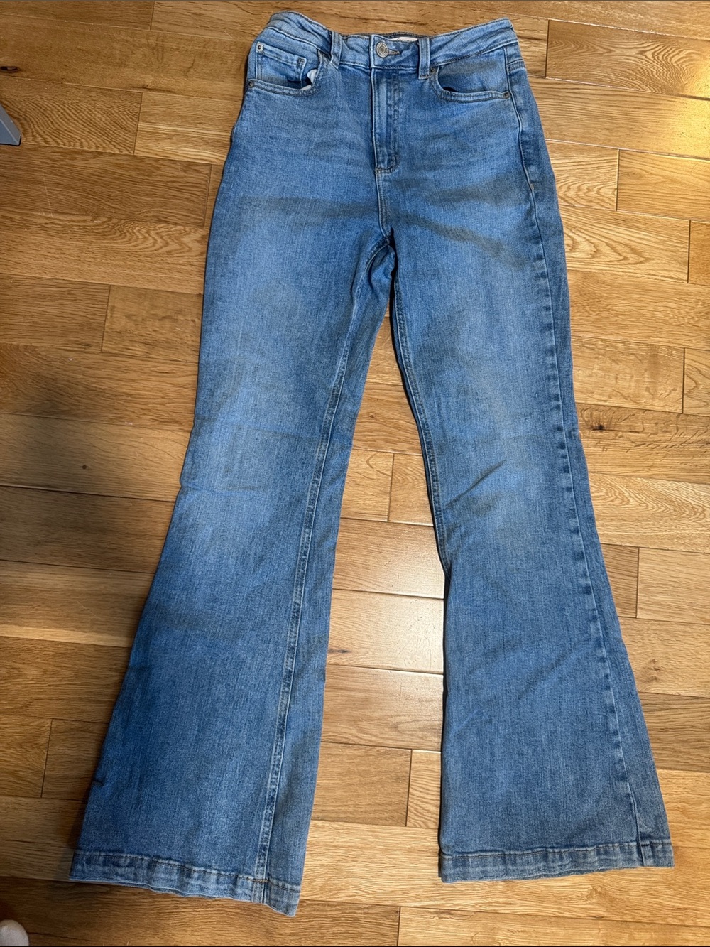 Garage High-Rise Flare Jeans - Light Blue